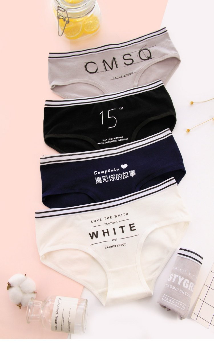 Đồ lót nữ kháng khuẩn cotton 100% cotton 裆 eo sinh viên vải cotton gợi cảm cô gái bán buôn quần sịp đùi nam