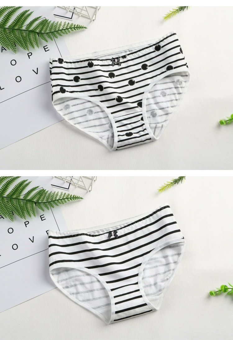 Quần lót nữ màu đen và trắng cotton jacket Áo khoác cotton 100% cho nữ quần không có chất kháng khuẩn ở eo quan lot nu