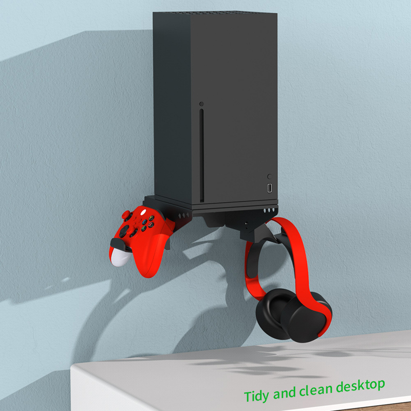 Xbox Series X Console Wall Mount Xsx Game Console Controller Headset Wall-Mounted Storage Bracket