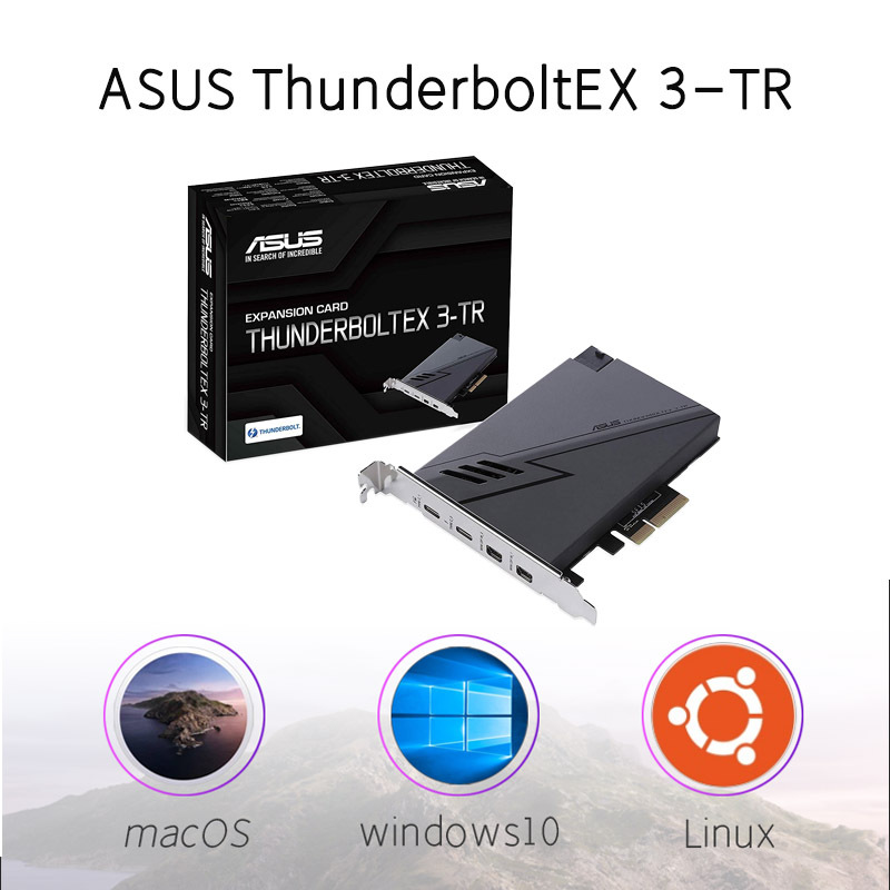 Asus Thunderbolt 3 Expansion Card Pcie Thunderbolt 3 Adapter Card Compatible with Thunderbolt 2 Apollo Sound Card Compatible with 690 790