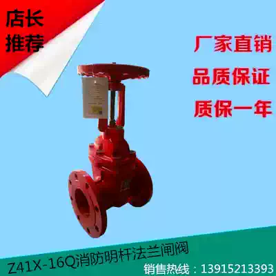 Z41X-16Q fire bright rod flange gate valve DN50 65 80 100 125 150 200