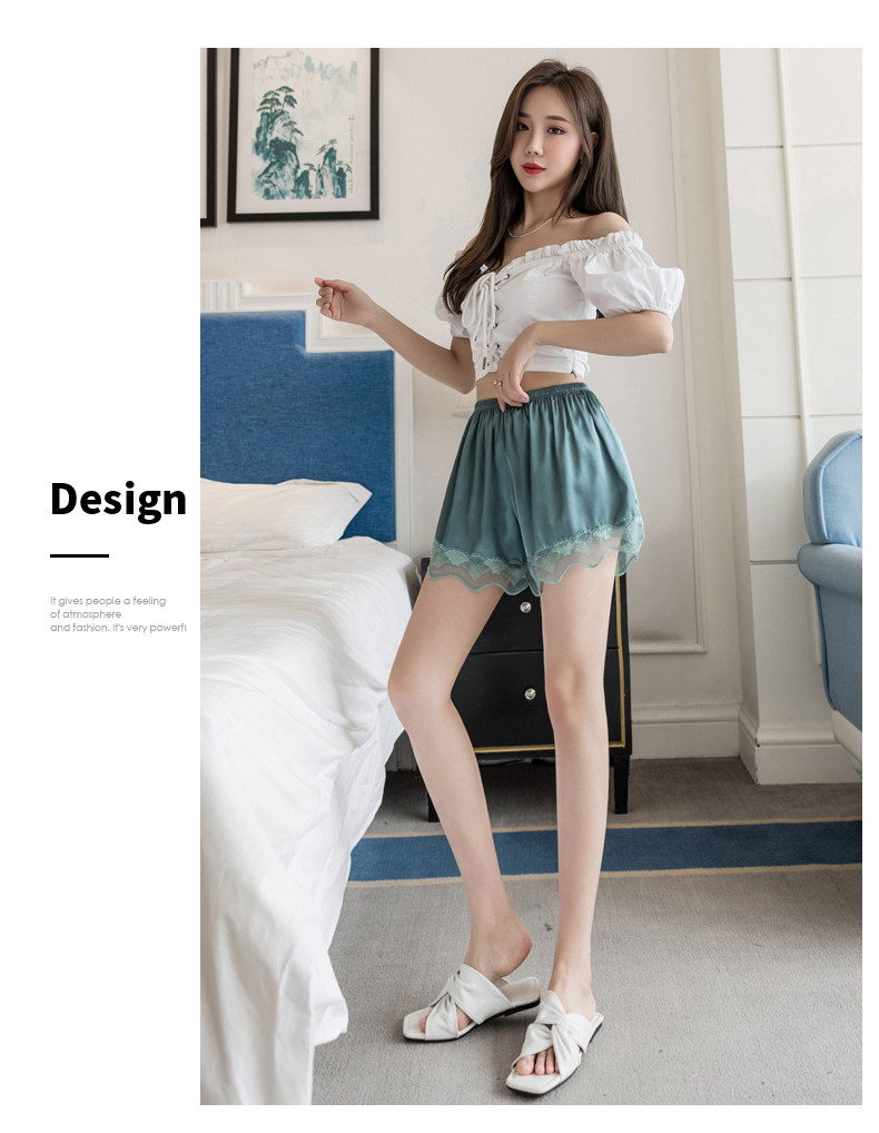 安全裤女防走光夏薄款可外穿蕾丝缎面jk不卷边宽松居家打底裤短裤详情22