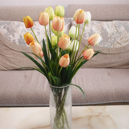 Mô phỏng đặc biệt 3 hoa tulip phòng khách trang trí hoa giả hoa bất tử khô bó hoa nhựa lụa hoa cưới nghệ thuật - Hoa nhân tạo / Cây / Trái cây