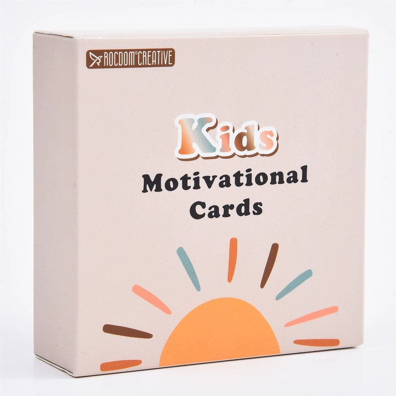English Kids Motivational Cards Children's Encouragement Cards 60 High-Quality White Cardboard Cards