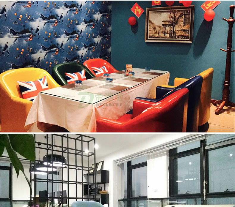 Độc sofa sofa vải căn hộ nhỏ tối giản ba đôi ghế sofa ghế quán cà phê Internet phong cách mục vụ khách sạn được bao quanh - Ghế sô pha sofa băng