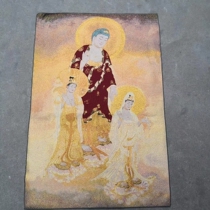 Western Three Saints Bodhisattva portrait Amitabha Zhongtang Town House Living Room Decoration Painting Feng Shui Town House Hangkatang Painting