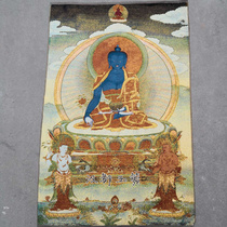 Thangka embroidery brocade cloth painting hanging paintings Religious Buddha statues Medicine Buddha Tibetan Buddha Amitabha Buddha