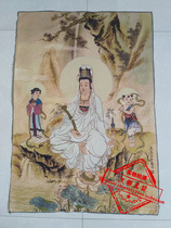 Religious Buddha statue Nepal Thangka Portrait Brocade Silk Embroidery Ruyi Guanyin Bodhisattva Thangka Embroidery Painting