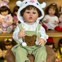 Маленькие молочные бобовые мальчики имплантированные волосы 55 см