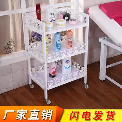 Physiotherapy beauty cart hairdressing iron three-layer beauty salon small cart nail art embroidery cupping tool cart store