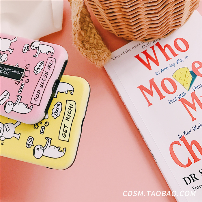 Chúc may mắn giàu phim hoạt hình Xs Max Apple 6s vỏ điện thoại di động iPhone7plus / 8 / XR vòng khung vỏ nữ mô hình - Nhẫn nhẫn đá