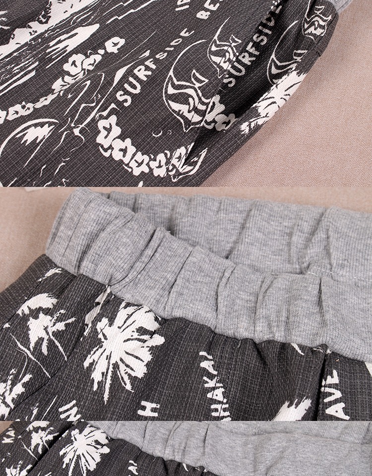 Ưu đãi đặc biệt cho nam mùa hè quần ống rộng co giãn thoải mái bằng vải cotton thoải mái và quần short hoa dại G801E14D03 quần áo nam đẹp
