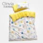 Mẫu giáo chăn bông ba mảnh trẻ em quilt bé ngủ cotton phiên bản AB giường với lõi sáu mảnh mùa đông 	bộ chăn ga gối cho bé gái	