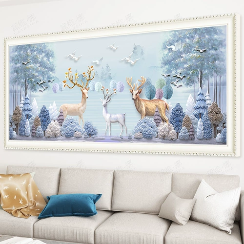Cross -STITCH 2023 Новая линейная вышивка гостиной Fortune Elk полна вышивки и атмосферы современной минималистской вышивки ручной работы