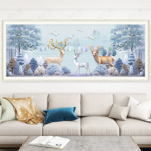 Cross -STITCH 2023 Новая линейная вышивка гостиной Fortune Elk полна вышивки и атмосферы современной минималистской вышивки ручной работы