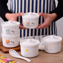 Ceramic stew pot with lid health bowl soup cup tonic soup cup steamed egg bowl small single stew pot birds nest bowl with gallbladder