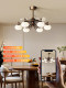 Medieval-Style Living Room Chandelier, Invisible Fan Light, High-End Retro French-Style Hall Main Light, Dining Room Integrated Ceiling Fan Light
