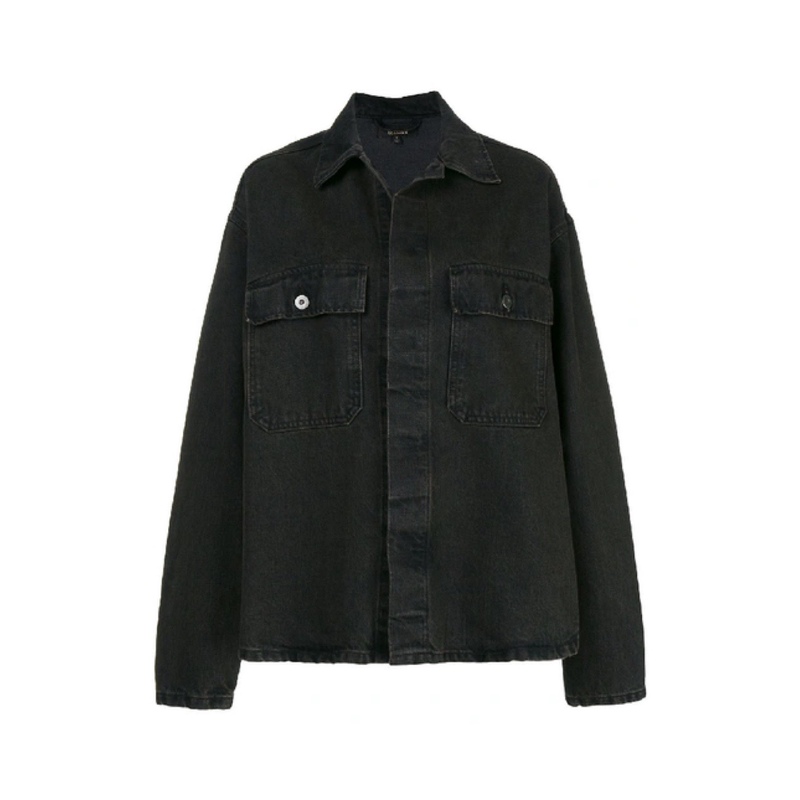 Yeezy Season 6 Workwear Jacket Washed Denim Black Workwear Jacket