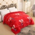 Chăn ấm áp đơn mảnh san hô nhung lớn màu đỏ hai mặt lông dày nhung sinh viên chăn - Quilt Covers
