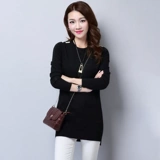 Осеннее длинное демисезонное трикотажное шерстяное платье, подходит для подростков, средней длины, коллекция 2022, в западном стиле