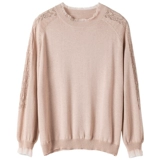 Демисезонная футболка, тонкий трикотажный кружевной шелковый приятный телу лонгслив для матери, коллекция 2022, осенняя