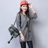 Осеннее длинное демисезонное трикотажное шерстяное платье, подходит для подростков, средней длины, коллекция 2022, в западном стиле