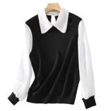 Кукла, комплект, осенний тонкий трикотажный свитер, кукольный воротник, коллекция 2022, осенняя