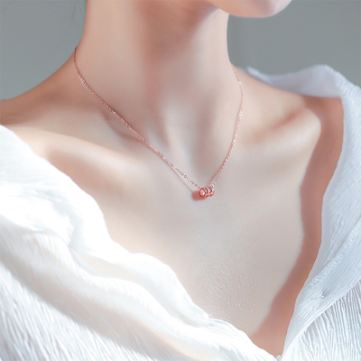 简约气质锁骨森系925纯银项链