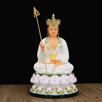 Ksitiangwang Bodhisattva Ksitiangzang Bodhisattva resin Buddha statue Saipo Sansheng Buddha Hall offering Feng Shui ornaments