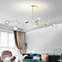 Nordic chandelier living room lamp modern simple atmosphere home bedroom restaurant lighting creative personality Magic Bean molecular lamp