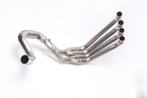 Motorcycle modified exhaust pipe locomotive CBR650 titanium alloy front section 15-17 side row connection full section elbow