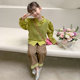 Girls' clothing fashion suit foreign style 2023 new children's spring clothing little girl spring and autumn shirt top two-piece trendy