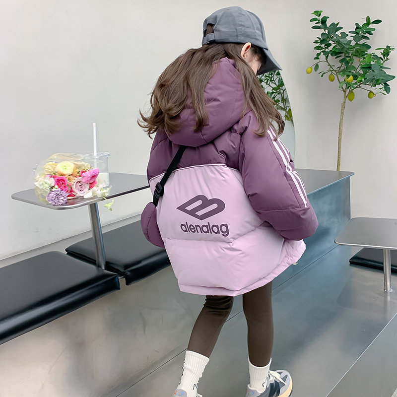 Girl's winter clothing down clothes 2023 new ocean gas children 90 white duck suede jacket little girl thickened winter blouses-Taobao