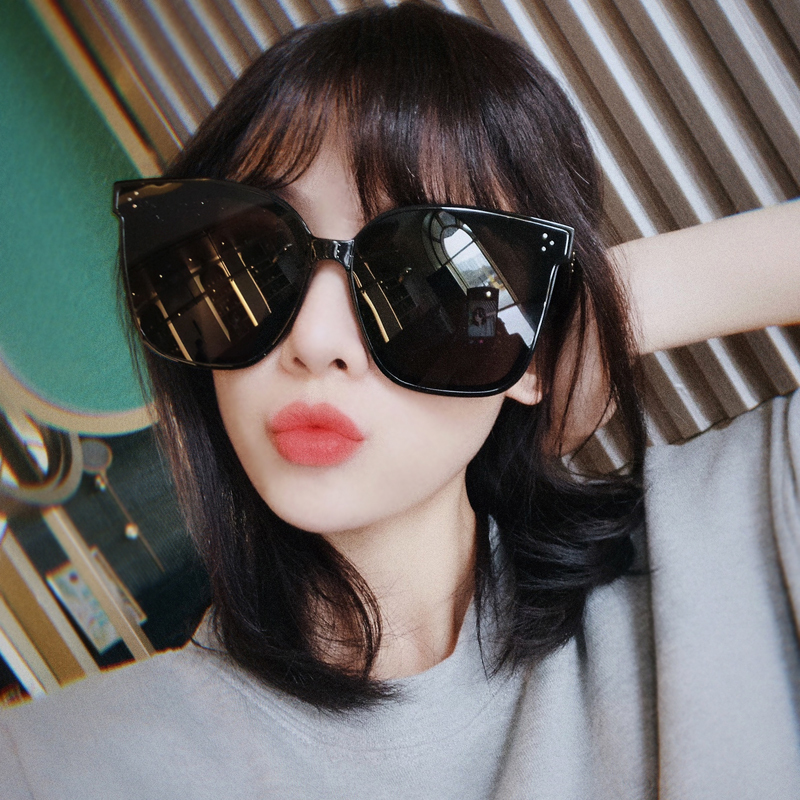 Extra-Large Frame, Korean Style, Slimming Sunglasses, Square Sunglasses for Men and Women, Suitable for Large Faces, Makes Face Look Smaller, Uv Protection Glasses