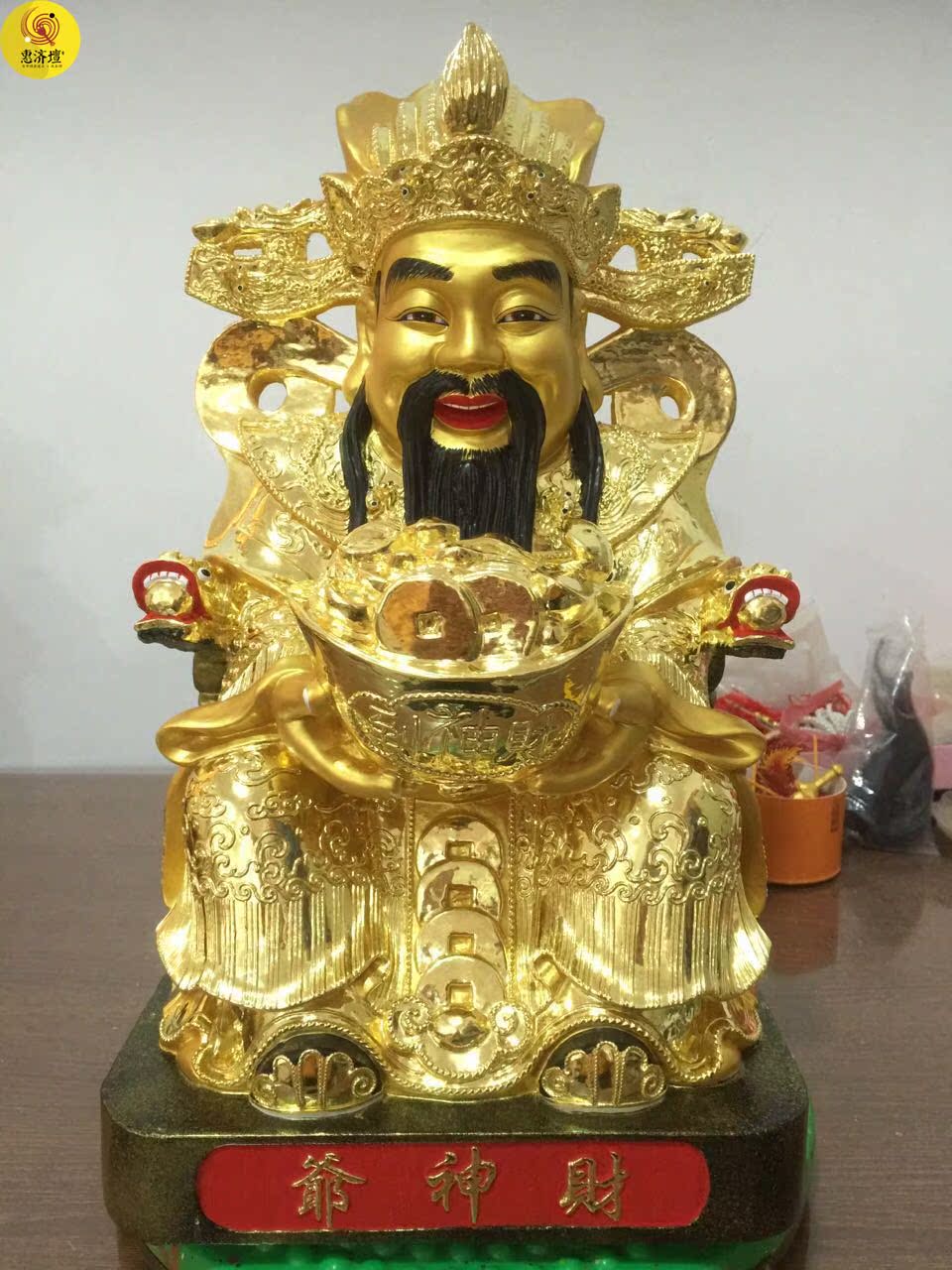 Custom Wencai god wood sculptures god five Lutheran gods figure Buddha statues incense Zhangmu sculptures to be ordered for 30 cm-Taobao