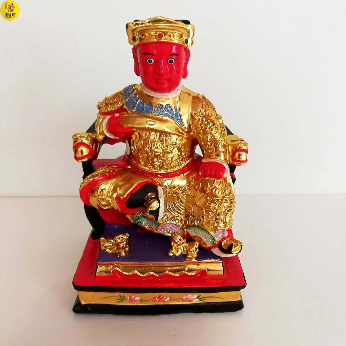 Folk handicraft statue ordered to be made of wood carvings Goddess Guang Zun Guo Zhonzun Wang Guangzun Wang Gong 26CM-Taobao