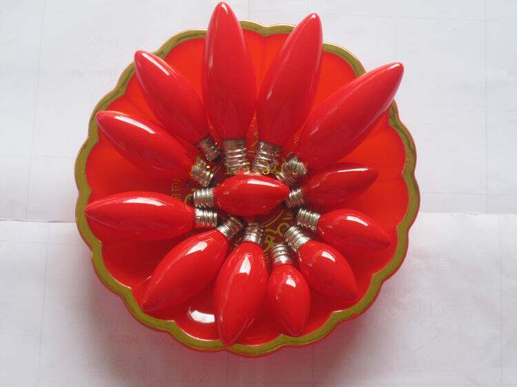 Bulb red bulb Lotus lamp beads Electric candle bulb Luokou bulb Light bulb for Buddha lamp