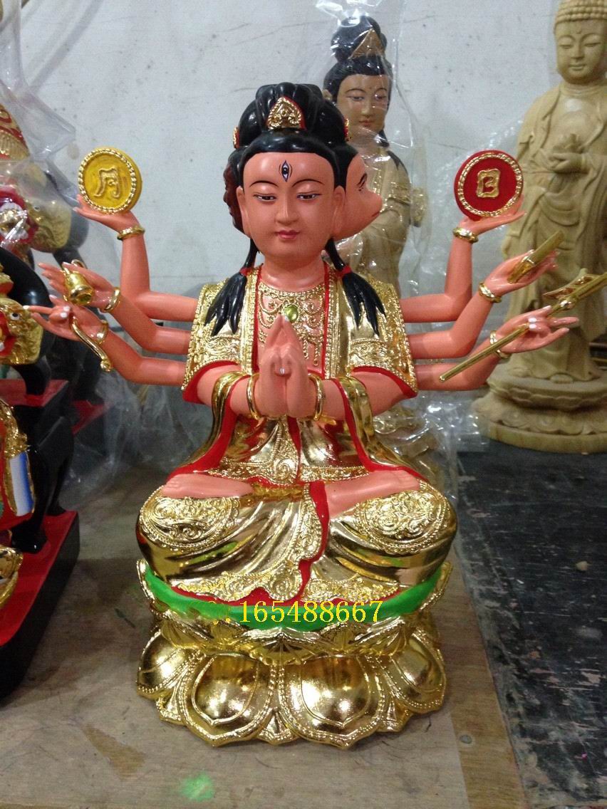 Dom Yuan Ding Grandma Gods Doom Star Camphor - carved folk statue 26 cm