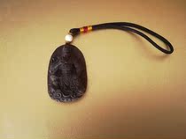 Black sandalwood pendant Guan Gong pendant Teii her Im okay wooden carving of the Buddha hand pieces car che gua jian hanging
