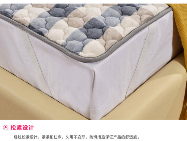 Flannel nệm nệm nhíp 1,5m giường đôi 1,8m san hô lông cừu nhung ký túc xá đơn pad giá nệm kim cương