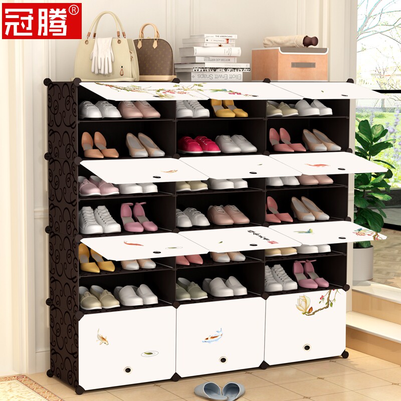 Thickened transparent shoe box drawer type men's and women's shoes storage box shoe cabinet dust-proof box plastic rack finishing box simple