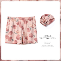 Cute Cartoon Water Honey Peach Shorts Sleeping Pants Woman Summer Pure Cotton Thin loose with outside wearing in-home shorts Home pants