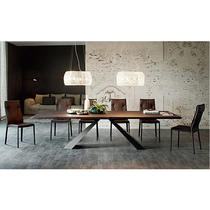 Designer personality table Creative simple American country Wrought iron solid wood computer desk loft desk desk