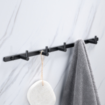 The new Germany 304 stainless steel matte black bathroom coat hook toilet adhesive hook behind the door pai gou coat hook