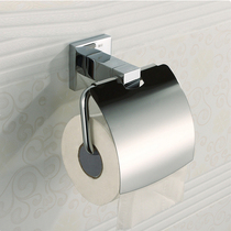 German high-grade bathroom bathroom covered tissue holder toilet paper roll machine full copper solid toilet non-punching