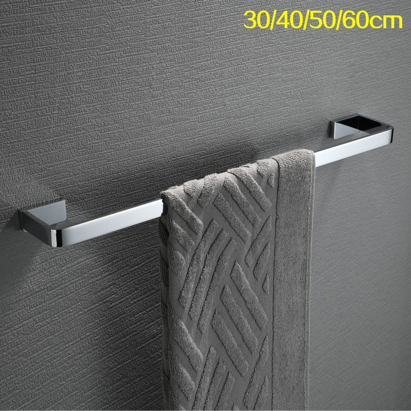 German simple all copper solid towel single rod bathroom bathroom towel hanging rack brush gun gray bath towel rack