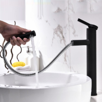 German high-end black face basin tap bathroom washbasin terrace basin tap hot and cold draw swivel tap