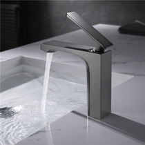 German DOCNACHT full copper wire drawing gun grey face pelvic floor basin tap bath cabinet washbasin hot and cold water