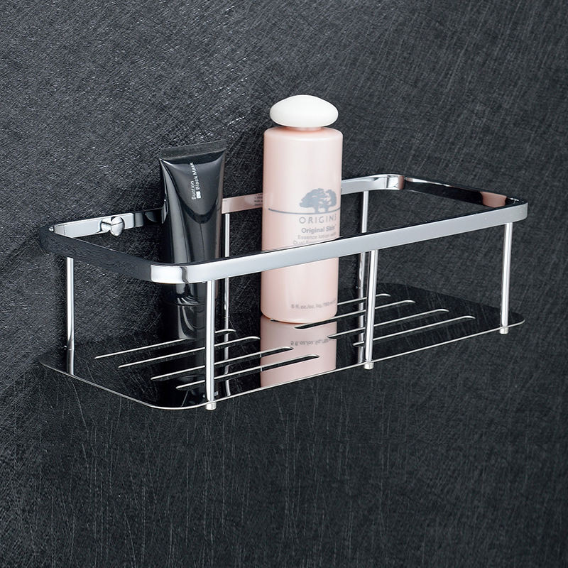 German Upscale Bathroom Stainless Steel Square Disposal Basket Corner Containing shelf Cosmetic Basket Makeup room Hardware pendants