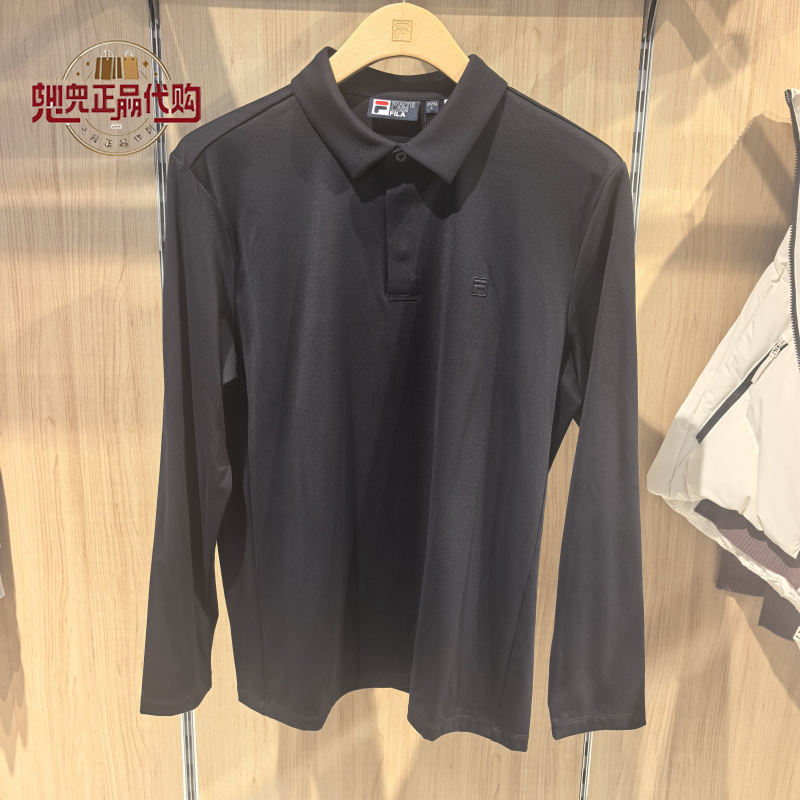 Fila Men's 2026 Winter New Basic Sports Commuter Knitted Long-Sleeved Polo Shirt F11M643205